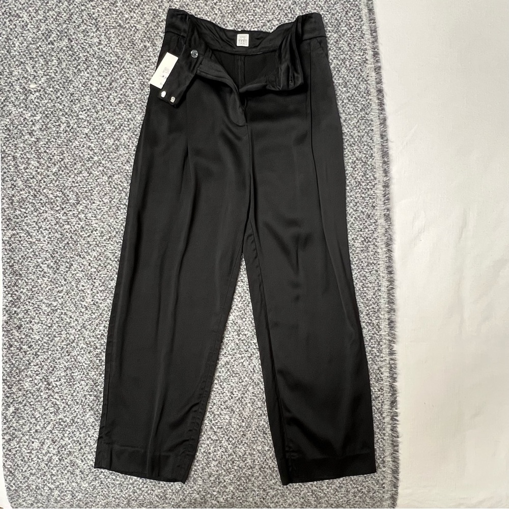 Toteme Classic Black Wide-Leg Trousers